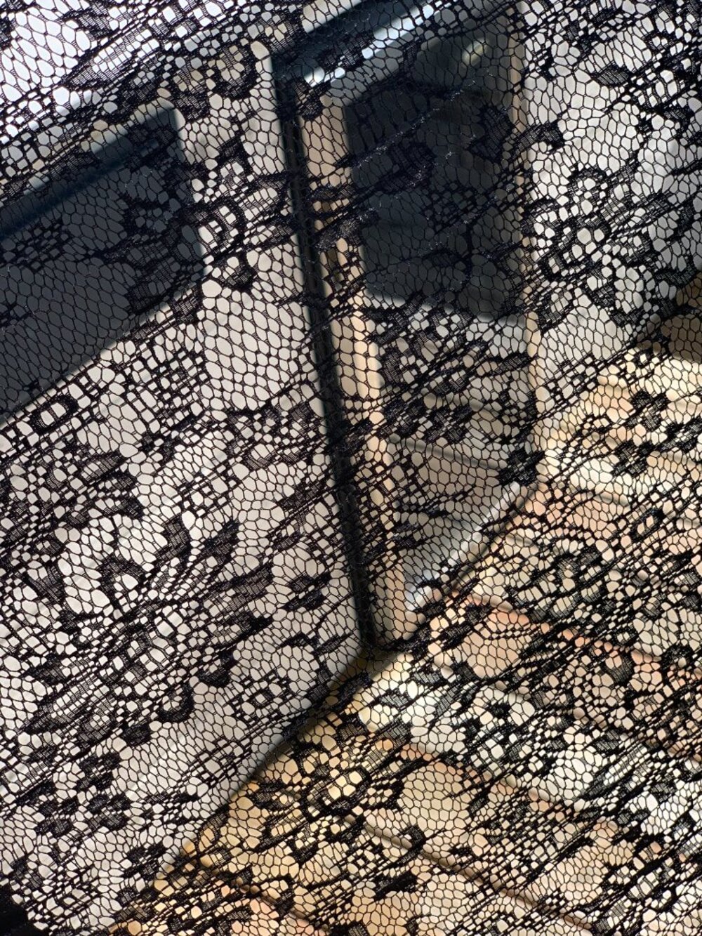 Vintage Lace Wrap Shawl Black Handmade Evening Boho Retro Cover Up 90s Y2K Scarf - Picture 3 of 11